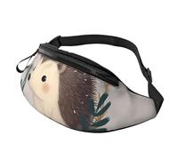 Cute Little Hedgehog Fanny Pack for Men Women Crossbody Waist Bag Waterproof Sports Belt Bag Outdoor Hip Pack