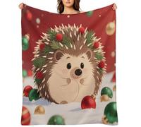 Cute Little Hedgehog Flannel Throw Blanket Super Soft Lightweight Throw Blanket Fuzzy Comfy Flannel Blankets Warm Plush Throw Blankets for Couch Sofa Bed 60"x80"