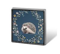 Cute Little Hedgehog Lapel Pin for Men Brooches And Pins for Women Square Metal Badge for Shirts, Jackets, Hats | Durable Fashion Accessory & Gift for Men, Women, Events