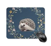 Cute Little Hedgehog Mouse Pad Square Mouse Mat Non-Slip Rubber Base Mousepad Wireless Mice Mat for Gaming, Office & Home, Waterproof Mouses Mats for Laptop/Desktop 20 * 25cm