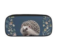 Cute Little Hedgehog Pencil Case Waterproof Leather Pencil Pouch Multi-purpose Aesthetic Makeup Bag Cute Pen Bag Large Cosmetic Bag for Office Stationery, Travel