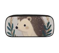 Cute Little Hedgehog Pencil Case Waterproof Leather Pencil Pouch Multi-purpose Aesthetic Makeup Bag Cute Pen Bag Large Cosmetic Bag for Office Stationery, Travel