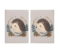Cute Little Hedgehog Printed Passport Cover Case Passport Holder For Travel Passport Cards Protector Travel Covers Wallet Case RFID Blocking Leather Card Case for Women Men, Cute Little Hedgehog,