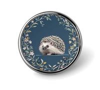 Cute Little Hedgehog Round Badge Cute Enamel Lapel Pin Brooches Button Pin Personalized Clothing Decoration Unisex Badge Holder Hats Bags Shirts Decor