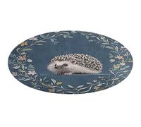 Cute Little Hedgehog Round Rug Soft Absorbent Bath Mat Entryway Anti Slip Rugs Farmhouse Front Back Door Mat 80 * 80cm for Bedroom Living Room Home Decorative