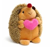 Cute Little Hedgehog Simulation Plush Dolls, Fluffy Plush Hedgehog Stuffed Animal for Playing and Cuddling, Hedgehog Figure Plush Toy Pillow Gift for Children and Valentine Day (Women Style,25cm)