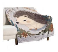 Cute Little Hedgehog Throw Blanket Super Lightweight Breathable Blanket Soft Cozy Flannel Throw Blankets for Couch, Sofa, Chair, Bed, Camping, Picnic, Travel Bed Blankets All Season Use 30"x40"