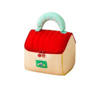 Cute Little House Makeup Bag for Women, Portable Large Capacity Travel Toiletry Organizer with Brush Storage - Handheld Cosmetic Pouch