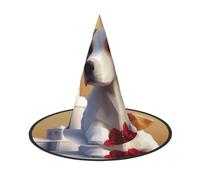 Cute little hunting dog Halloween Witches Hats Witch Headbands Wizard Hat Costume Accessories Cosplay for Party Masquerade Foldable 2 PCS