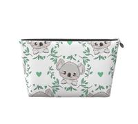 Cute Little Koala Makeup Bag, Cosmetic Bags Travel Toiletry Bag Make Up Bag for Women, Leather Makeup Bag Organizer, Cute Makeup Pouch Silver