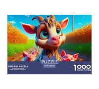 Cute Little Lamb Jigsaw Puzzles for Adults Impossible And Difficult Challenge 1000 Piece Cute Little Lamb Challenging Puzzle Games Educational Games There Are Letters on The Back 38x26cm/1000pcs