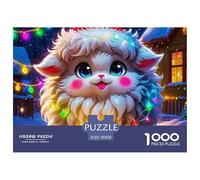 Cute Little Lamb Jigsaws Kid Age 12 Years Up Impossible And Difficult Challenge 1000 Pieces Cute Little Lamb Challenging Puzzle Games Educational Games There Are Letters on The Back 70x50cm/1000pcs