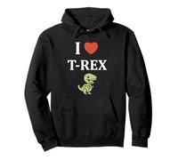 Cute little minimalist tyrannosaurus dinosaur i love t-rex Pullover Hoodie