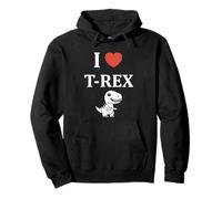 Cute little minimalist tyrannosaurus dinosaur i love t-rex Pullover Hoodie