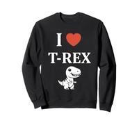 Cute little minimalist tyrannosaurus dinosaur i love t-rex Sweatshirt