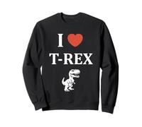 Cute little minimalist tyrannosaurus dinosaur i love t-rex Sweatshirt