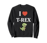 Cute little minimalist tyrannosaurus dinosaur i love t-rex Sweatshirt