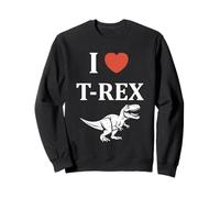 Cute little minimalist tyrannosaurus dinosaur i love t-rex Sweatshirt