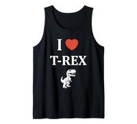Cute little minimalist tyrannosaurus dinosaur i love t-rex Tank Top