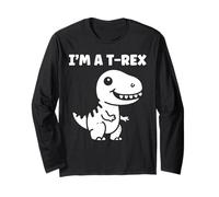 Cute little minimalist tyrannosaurus dinosaur i'm a t-rex Long Sleeve T-Shirt