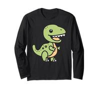 Cute little minimalist tyrannosaurus dinosaur simple t-rex Long Sleeve T-Shirt
