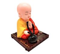 Cute Little Monk Statue - Innovatively Solar Head Shaking Buddha Monk Car Shaking Head Toy | Shaking Head Toy for a Wide Range of Occasions: Birthdays, Christmas, Holidays