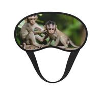 Cute Little Monkeys Print Adjustable Eye Cover for Sleeping, Comfortable, Pressure-Free and Breathable Sleeping Masks