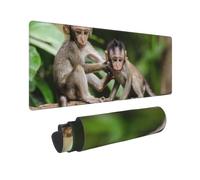 Cute Little Monkeys Print Large Mouse Pad Non-Slip Desk Pad Protector Computer Keyboard Pad for Office Home 80 * 30 cm