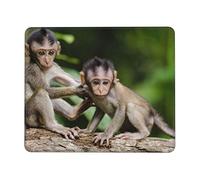 Cute Little Monkeys Print Mouse Pad Square Mouse Mat Non-Slip Mousepad Large Gaming Mouse Mat For Office Laptop 7.9 x 9.5 in