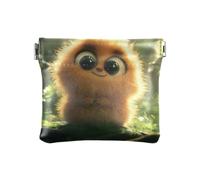 Cute Little Monster Green Purse Wallet, Kids Coin Pouch, Small Leather Wallets for Women, Cute Little Monster Green, 4.33x3.74In, Cute Little Monster Green