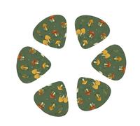 (Cute little mushrooms) 12 Pack Guitar Picks with Case 3 Different Thickness Plectrums for Acoustic Electric Guitar Ukulele