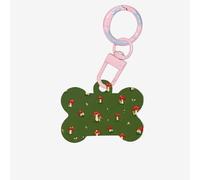 (Cute Little Mushrooms) Bone Shaped Acrylic Pet ID Tag Lightweight Dog Tag Cute Printed Cat Necklace Decoration