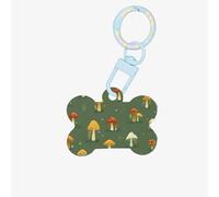 (Cute Little Mushrooms) Bone Shaped Acrylic Pet ID Tag Lightweight Dog Tag Cute Printed Cat Necklace Decoration