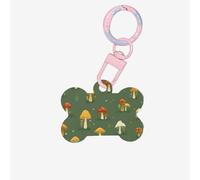 (Cute Little Mushrooms) Bone Shaped Acrylic Pet ID Tag Lightweight Dog Tag Cute Printed Cat Necklace Decoration