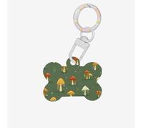 (Cute Little Mushrooms) Bone Shaped Acrylic Pet ID Tag Lightweight Dog Tag Cute Printed Cat Necklace Decoration