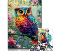 Cute Little Owl 1000 Pieces Jigsaw Puzzles for Adults And Teens,Learning Educational Toys Family Games Unique Birthday And Gifts (50x75cm)