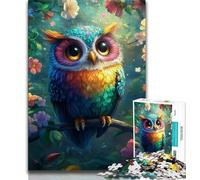 Cute Little Owl Jigsaw Puzzles for Adults 1000 Piece,Staycation Kill Time with Fully Interlocking Randomly Shaped Pieces (50x75cm)