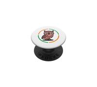 Cute Little Owl with Hearts | Colorful Kawaii PopSockets Adhesive PopGrip
