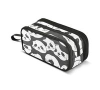 Cute Little Panda Pencil Case, Large Capacity Pen Bag for Boys Girls 3 Compartment Pencil Pouch Students Stationery Organizer Marker Case for School Office Work