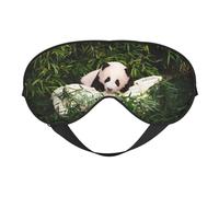 Cute Little Panda Print Soft Eye Mask â€“ Elastic Nighttime Shade, Light-Proof Blindfolds for Plane, Yoga, Travel