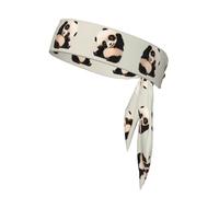 Cute Little Panda Print Sports Head Tie Bandanas â€“ Comfortable Athletic Sweatbands for Running, Yoga, Cycling, and More