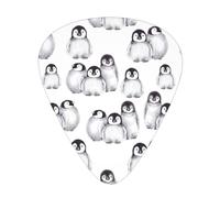 Cute Little Penguin In Winter,12 Pcs Guitar Pick,3 Different Thickness Plectrums for Acoustic Guitar Bass Ukulele (0.46mm 0.96mm 0.71mm)