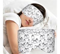 Cute Little Penguin in Winter, Sleep Mask for Home Travel, Full Eye Covers Light Blocking Eye Mask Sleep Eye and Ear Muffs