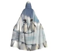 Cute little penguin Patterned hooded cape, robe Cosplay costume for men and women, Halloween adult role play costume