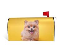 Cute Little Pomeranian Print Mailbox Cover Waterproof Post Box Cover Magnetic Post Letter Box Covers For Courtyard Garden Yard Fence Decor21x18 In