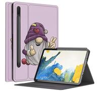 Cute Little Purple Dwarf Case for Samsung Galaxy Tab S9 Plus/ S9 FE Plus 5G 12.4 inch Tablet 2023, Multiple Viewing Angles Case with S Pen Holder Auto Sleep/Wake for Galaxy Tab S9+