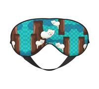 Cute Little Raccoon Print Eye Mask â€“ Comfortable Sleep Aid, Elastic Nighttime Shade, Light-Proof Blindfolds for Plane, Travel