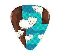 Cute little raccoon Stylish and durable guitar picks, three types of thin, medium and heavy guitar picks (12 pieces), suitable for guitar, bass, electric guitar, ukulele,