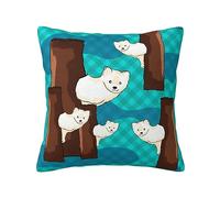 Cute Little Raccoon Throw Pillow Cover 18x18 in - Living Room Sofa Pillowcase/Cushion Cover, Suitable for Home Decoration
