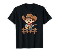 Cute Little Ranch Boy Playing Guitar Cowboy T-Shirt